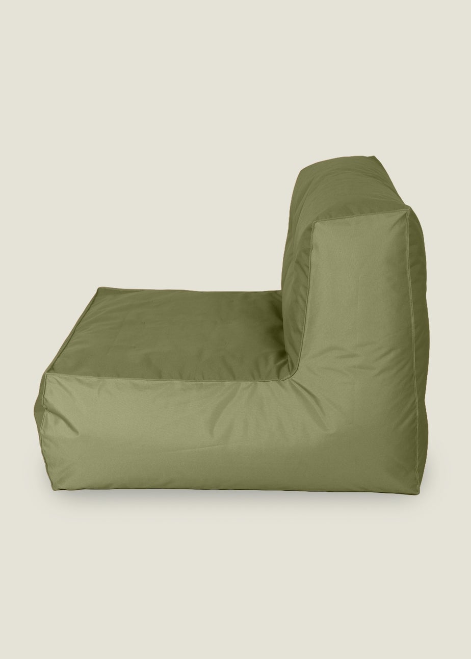 Kaikoo Khaki Indoor-Outdoor Lounger With Stool