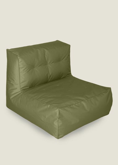 Kaikoo Khaki Indoor-Outdoor Lounger With Stool