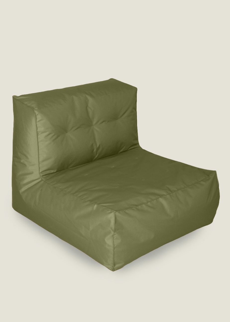 Kaikoo Khaki Indoor-Outdoor Lounger With Stool