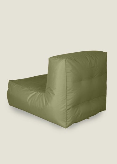 Kaikoo Khaki Indoor-Outdoor Lounger With Stool
