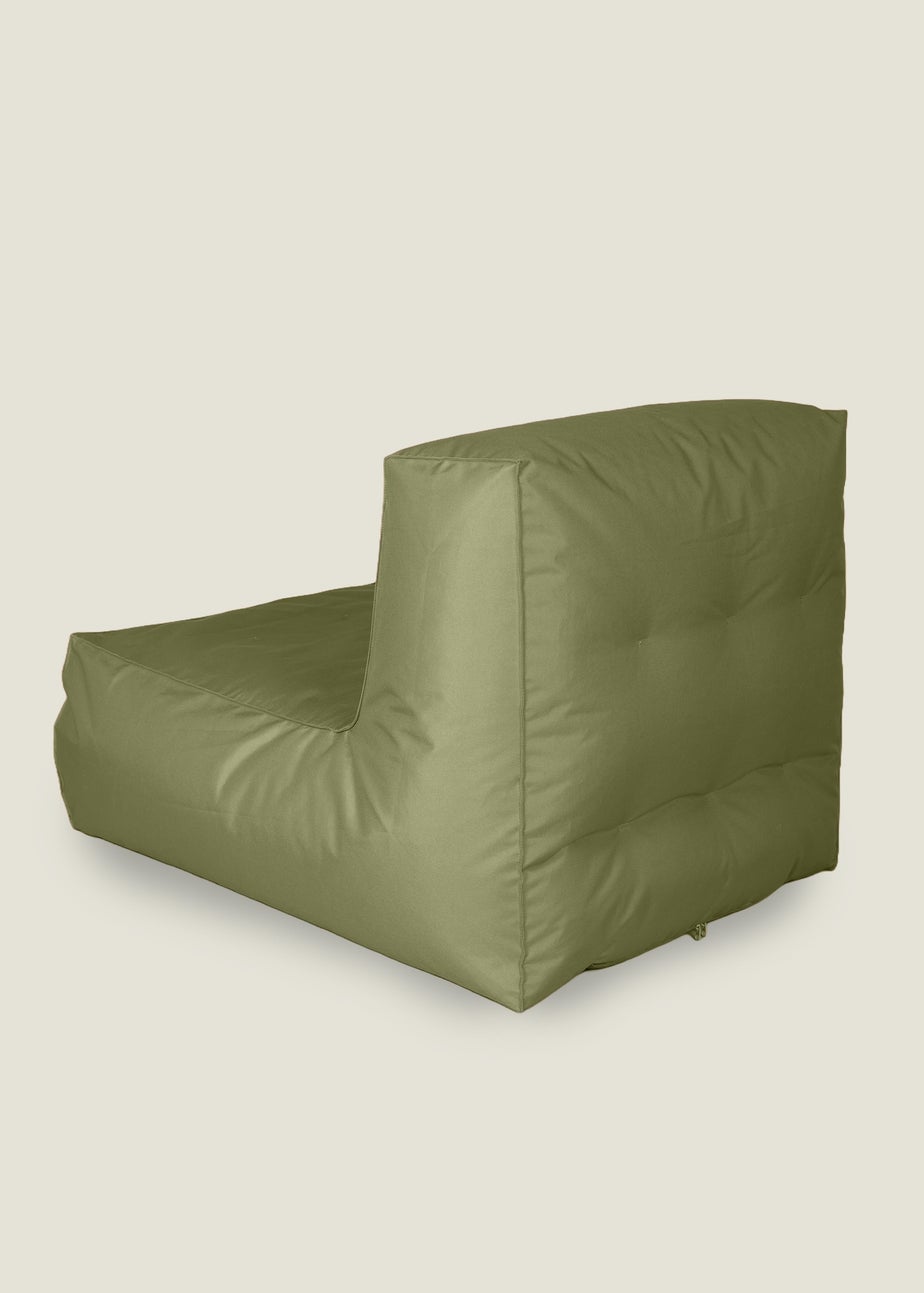 Kaikoo Khaki Indoor-Outdoor Lounger With Stool