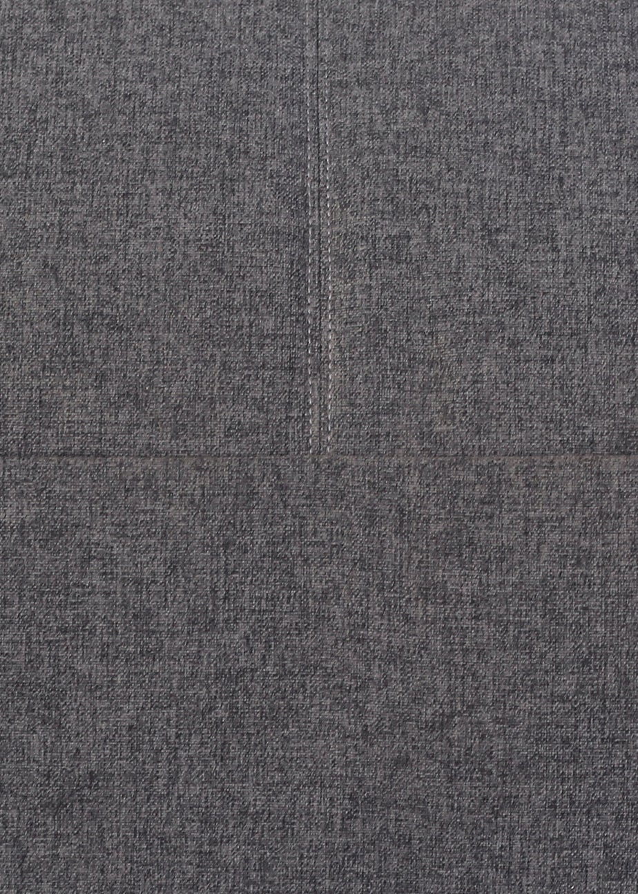 Kaikoo Grey Square Blab With Top Quilting In Brushed Fabric