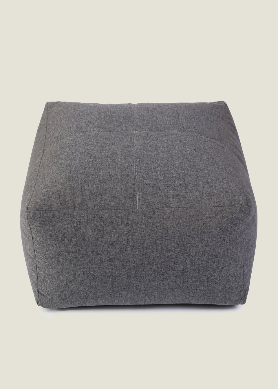 Kaikoo Grey Square Blab With Top Quilting In Brushed Fabric