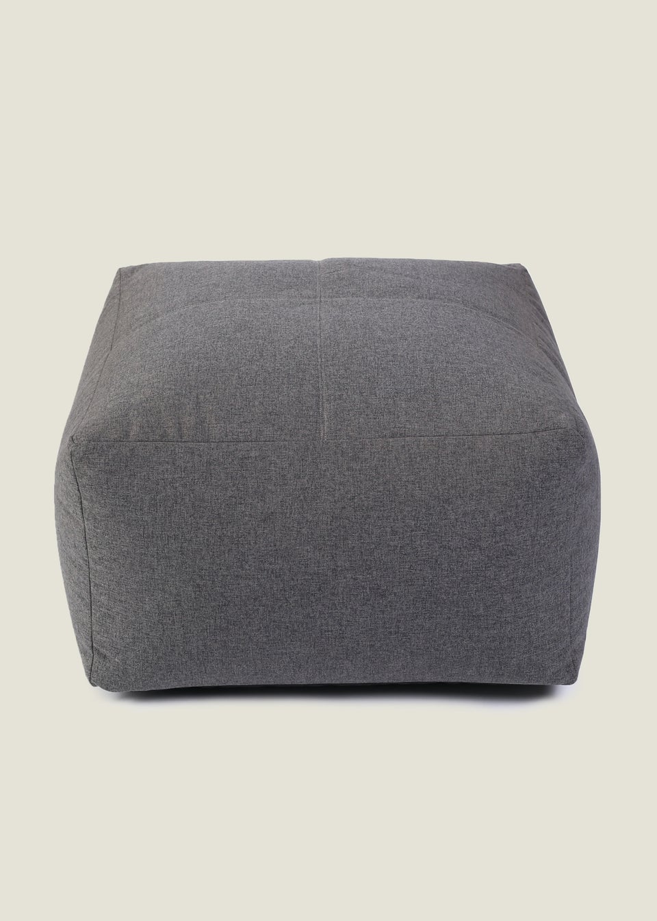 Kaikoo Grey Square Blab With Top Quilting In Brushed Fabric