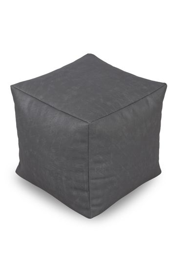 Kaikoo Grey Faux Leather Cube