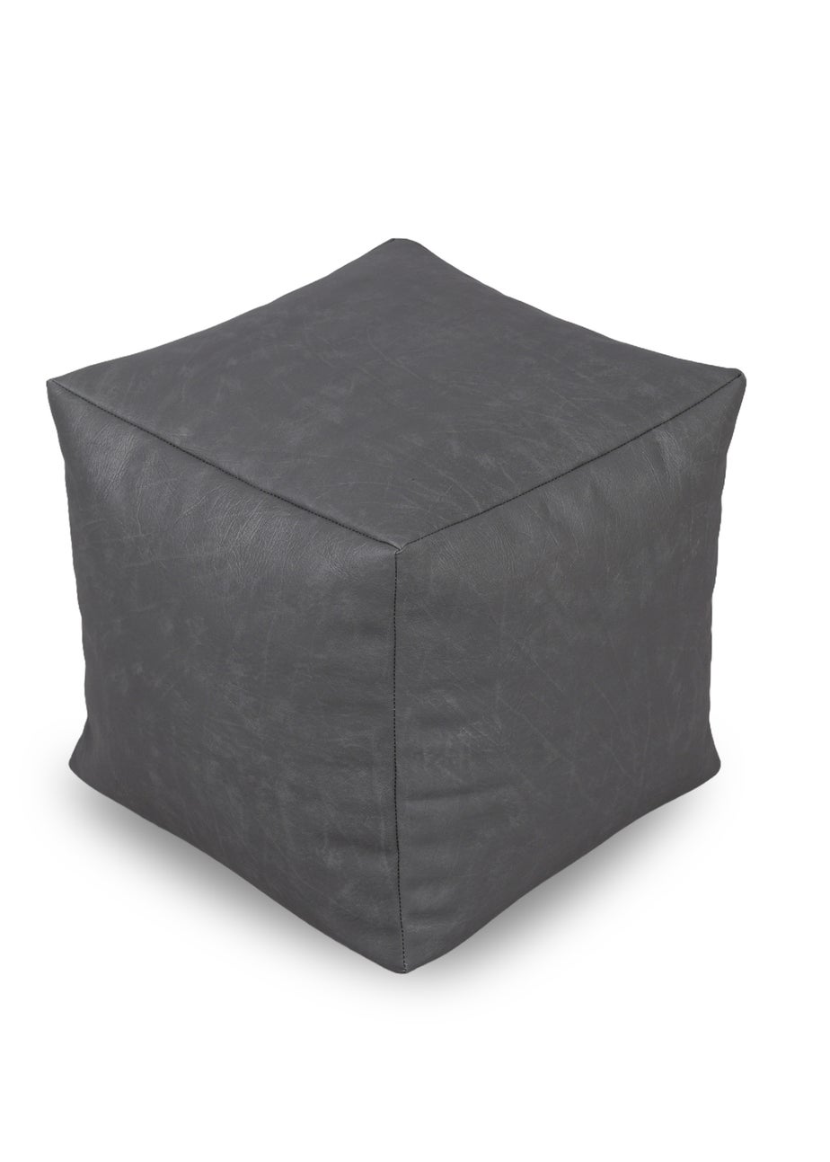 Kaikoo Grey Faux Leather Cube