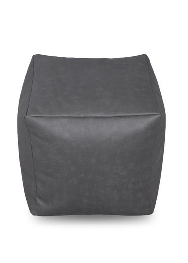 Kaikoo Grey Faux Leather Cube