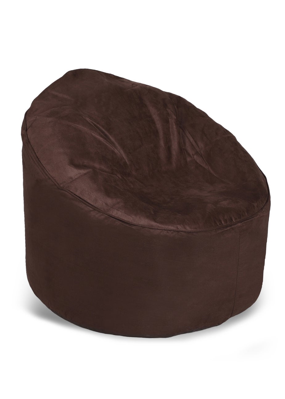 Kaikoo Brown Brushed Faux Suede Cool Chill Chair