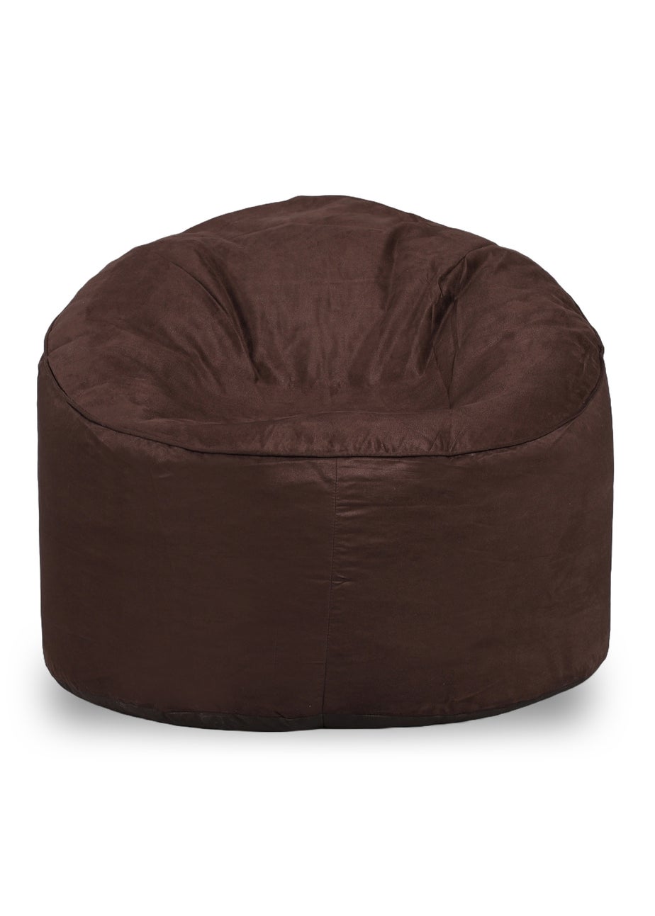 Kaikoo Brown Brushed Faux Suede Cool Chill Chair