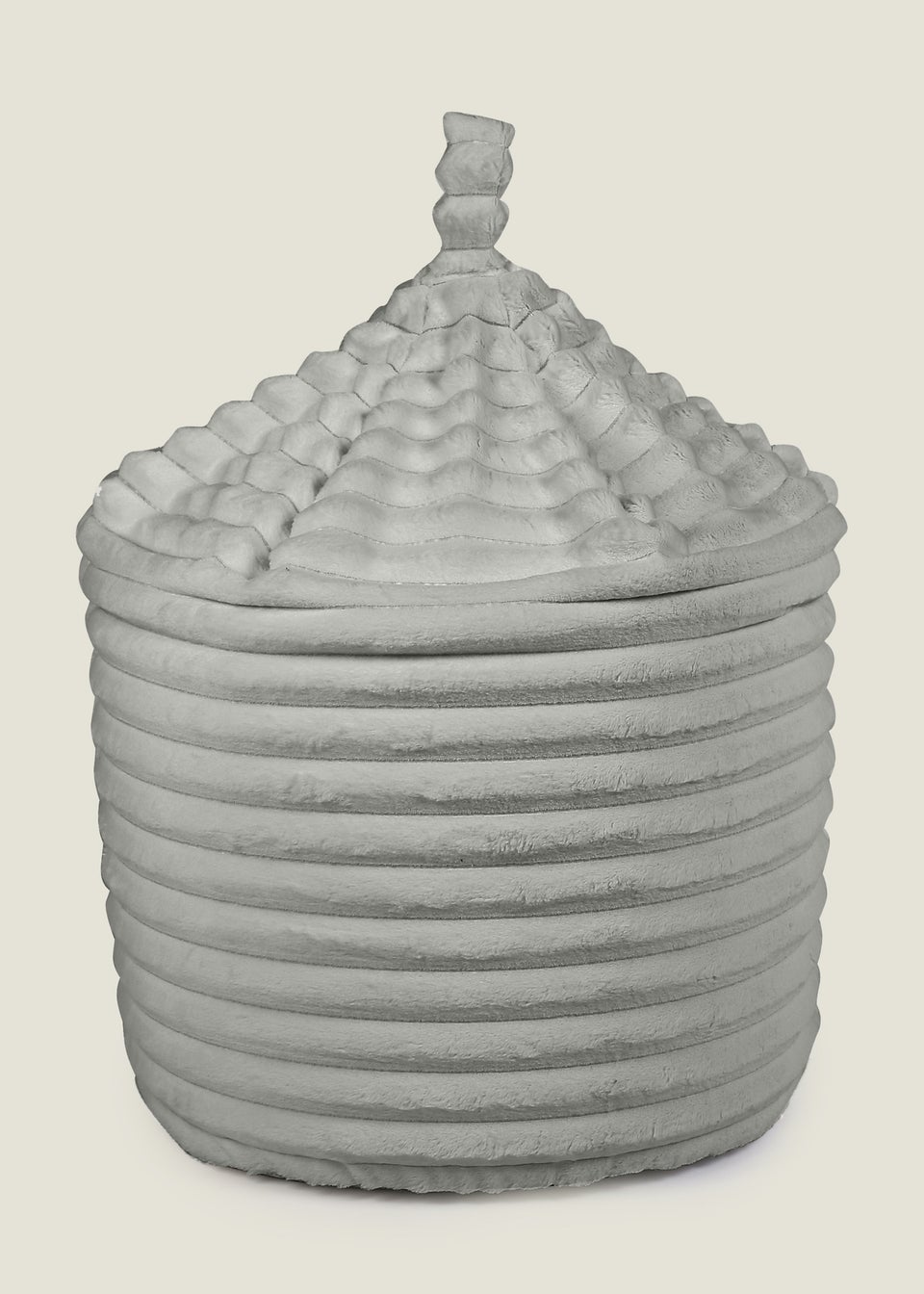 Kaikoo Grey Lazer Cut Fur Beanbag