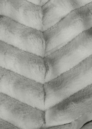 Kaikoo Grey Lazer Cut Fur Beanbag