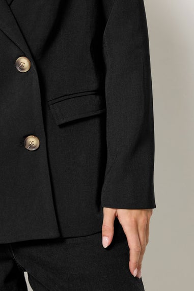 PixieGirl Petite Black Tailored Double Breasted Blazer