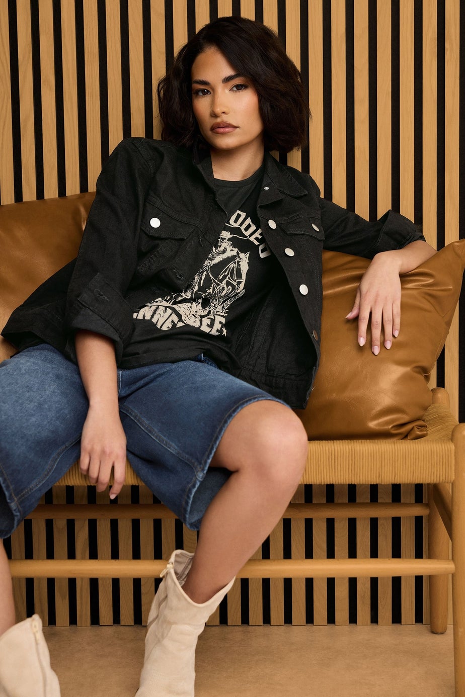 PixieGirl Petite Black Denim Jacket