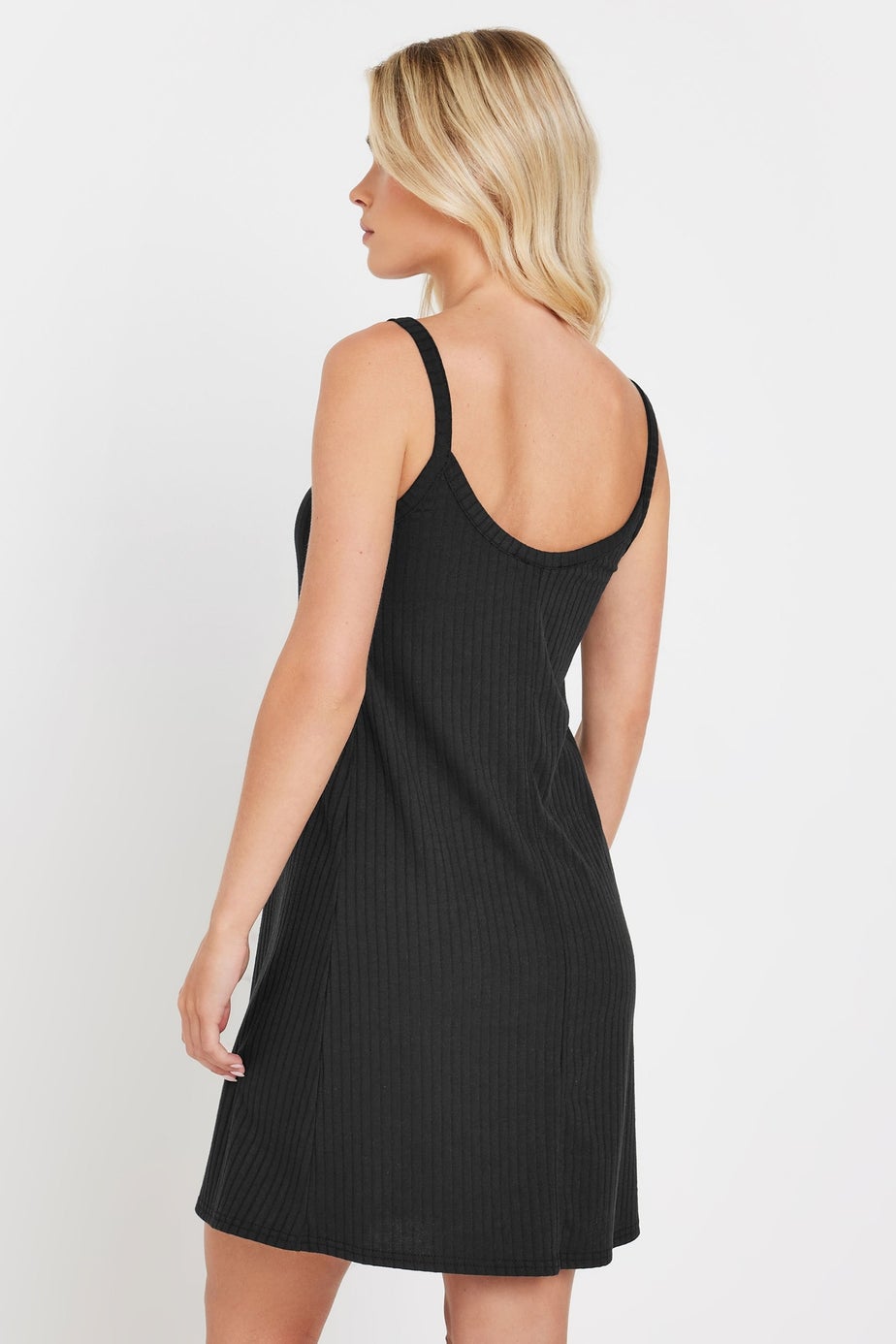 PixieGirl Petite Black Button Front Sleeveless Dress