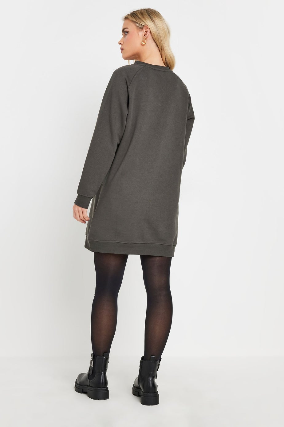 Pixiegirl Grey Self Care Club Sweatshirt Dress