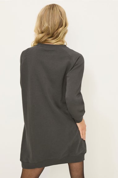 Pixiegirl Grey Self Care Club Sweatshirt Dress