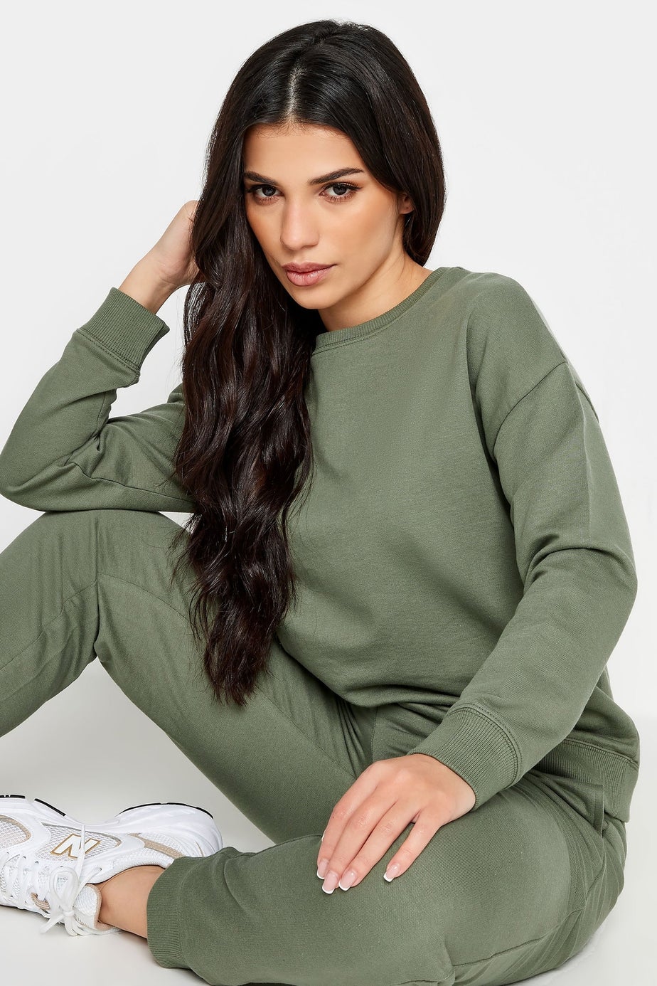 PixieGirl Petite Sage Green Crew Neck Sweatshirt
