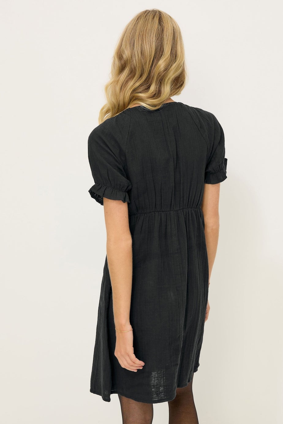 PixieGirl Petite Black Tie Front Mini Dress