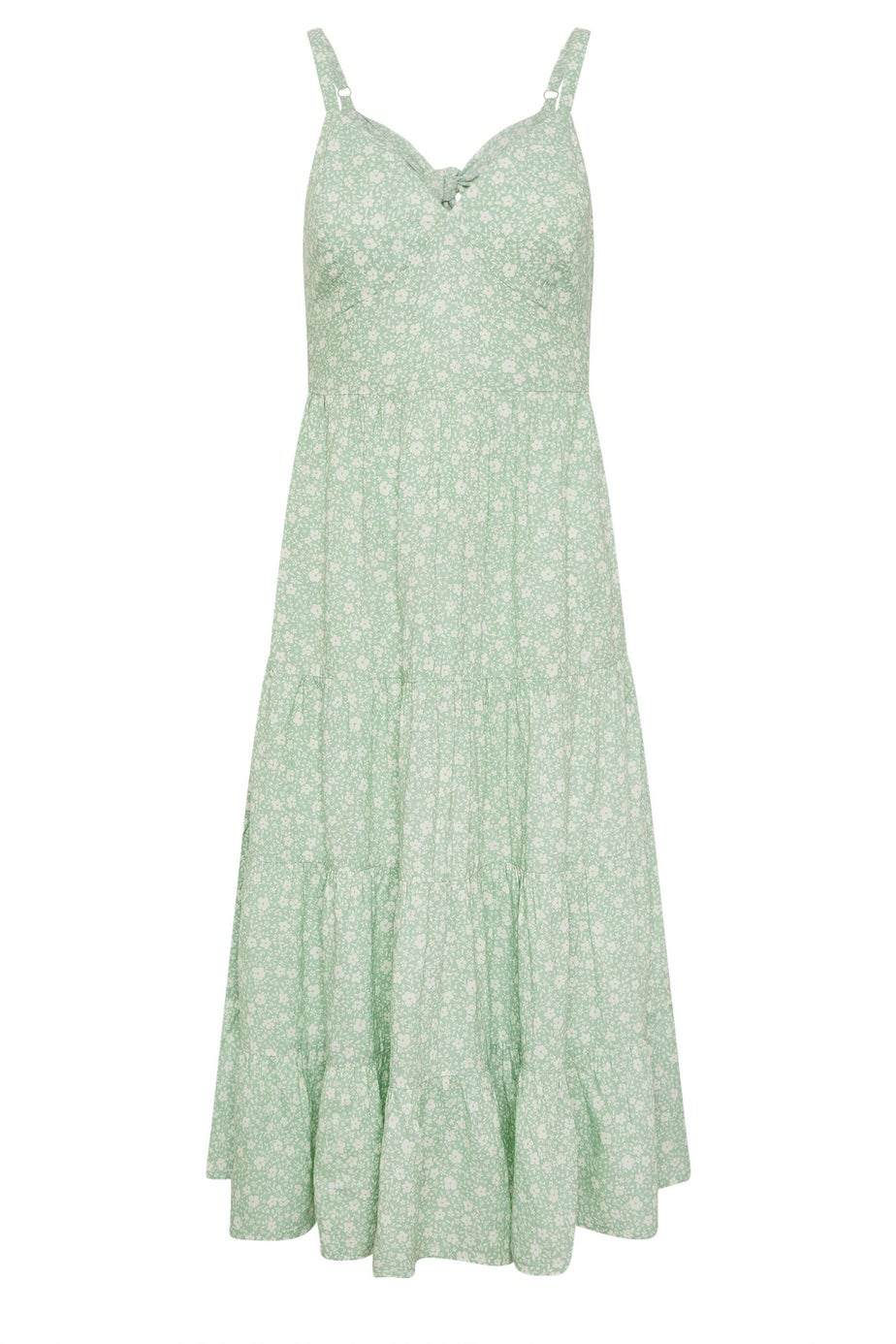 PixieGirl Petite Mint Green Floral Tie Back Midi Dress