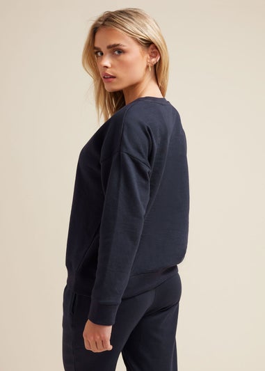 PixieGirl Petite Navy Blue Jersey Sweatshirt
