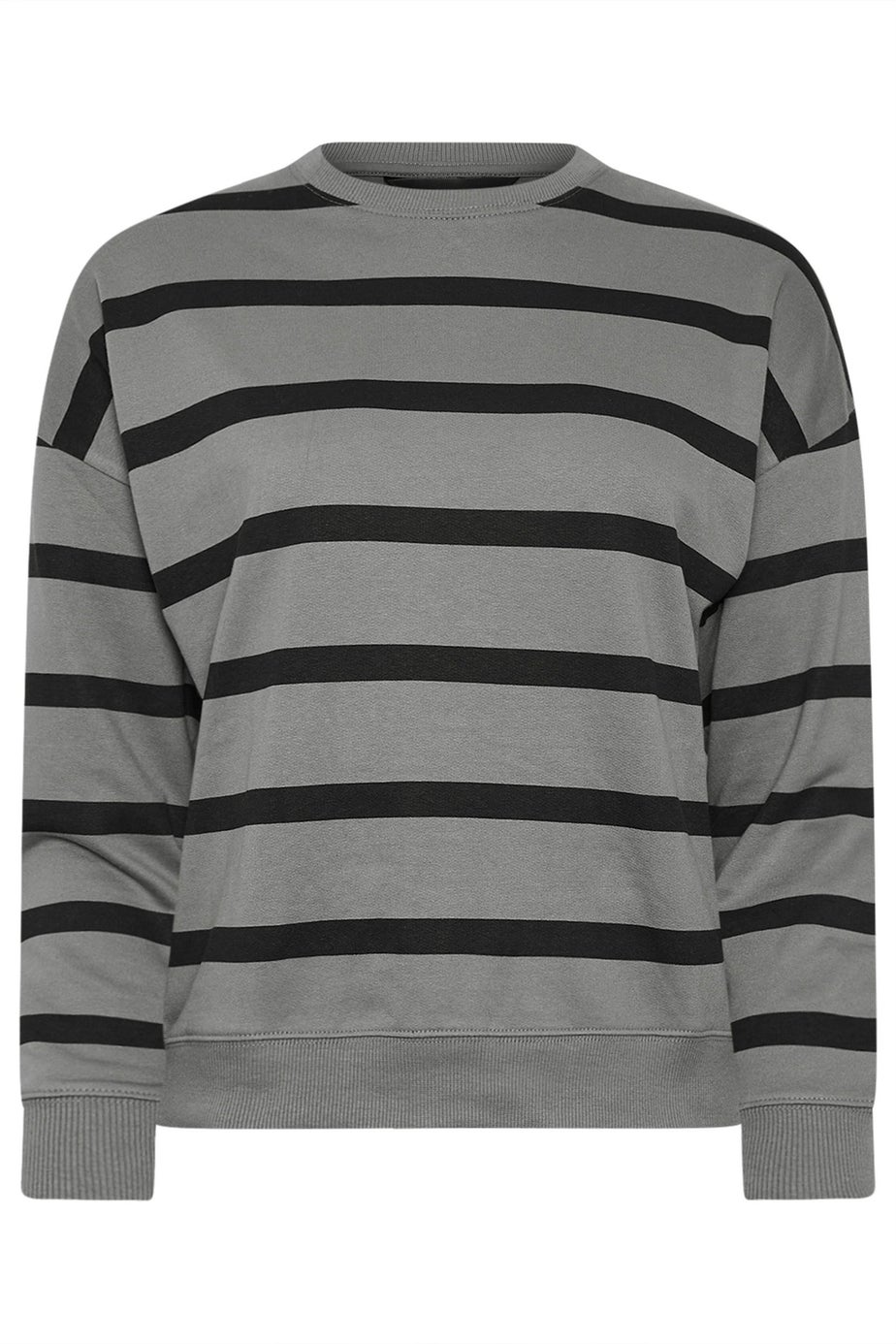 PixieGirl Petite Charcoal Grey Stripe Sweatshirt