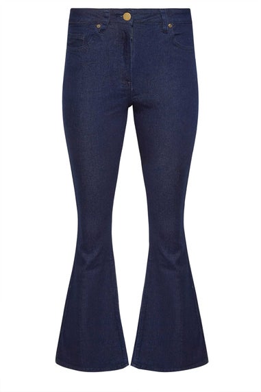 PixieGirl Petite Dark Blue Stretch Flared Jeans