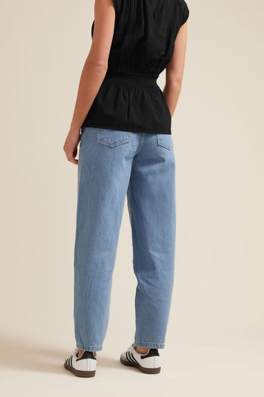 PixieGirl Petite Light Blue Non-Stretch Barrel Leg Jeans