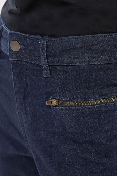 PixieGirl Petite Dark Blue Stretch Zip Pocket Skinny Jeans