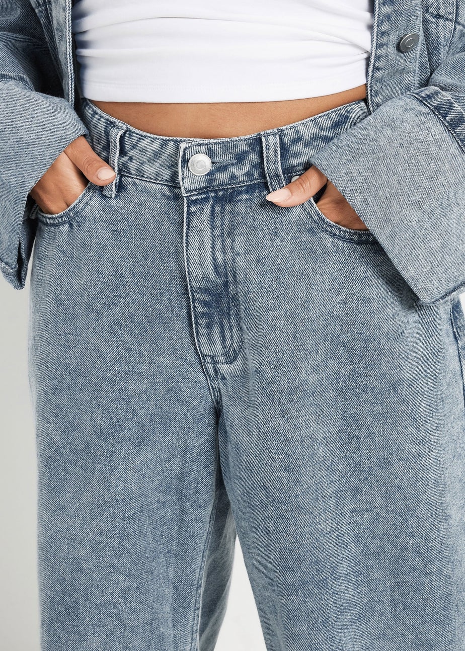 PixieGirl Petite Blue Wash Denim Turn Up Jeans