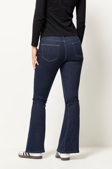 PixieGirl Petite Indigo Blue Seam Front Flared Jeans