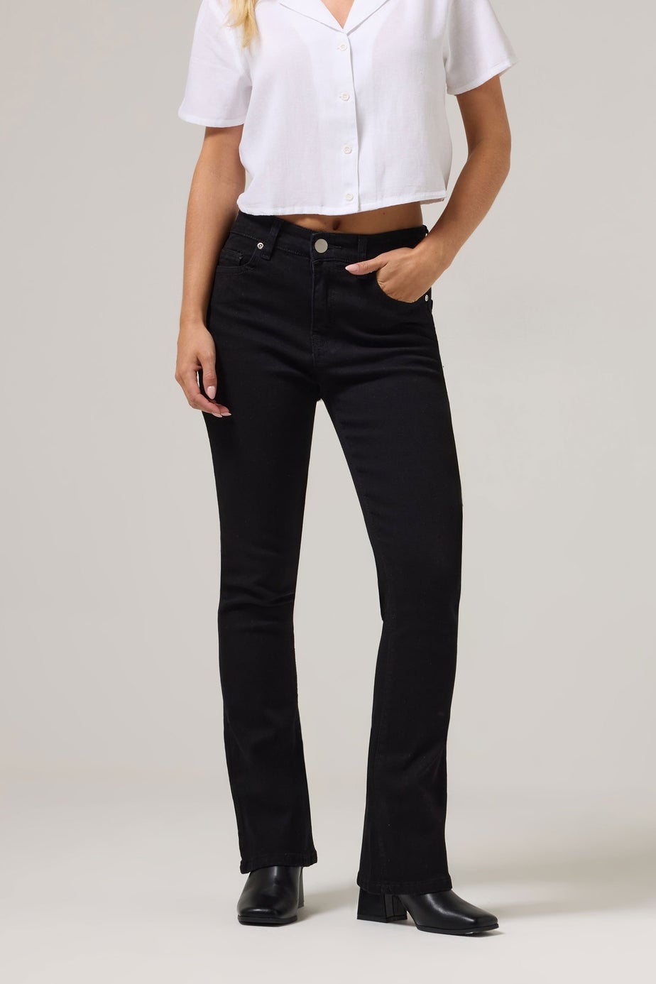 PixieGirl Petite Black Stretch Bootcut Jeans