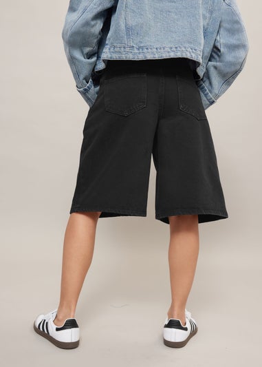 PixieGirl Petite Black Denim Jorts