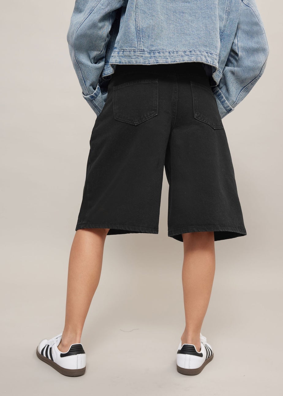 PixieGirl Petite Black Denim Jorts