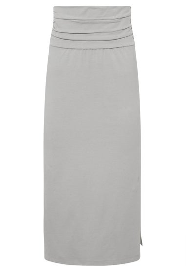 PixieGirl Petite Grey Fold Over Maxi Skirt