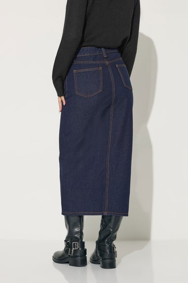 PixieGirl Petite Dark Blue Pocket Patch Denim Skirt