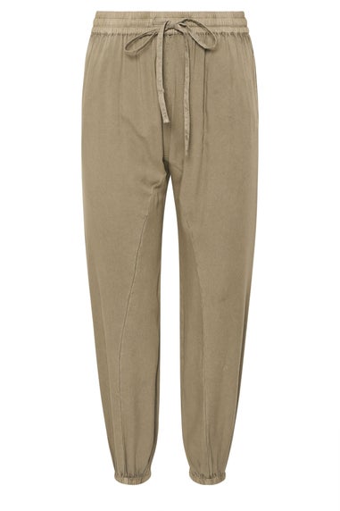 PixieGirl Petite Brown Seam Detail Cuffed Trousers