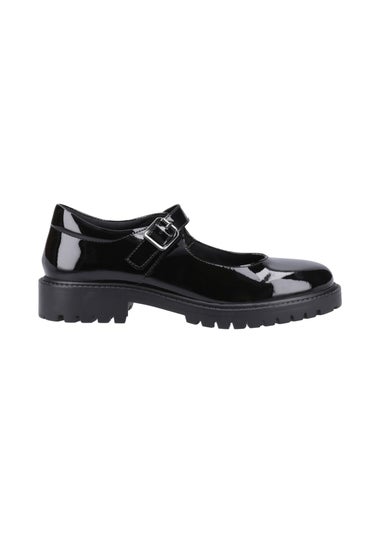 Hush Puppies Black Aurora Patent Senior Shoe