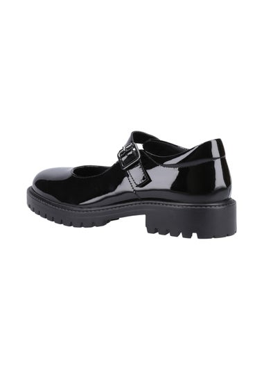 Hush Puppies Black Aurora Patent Senior Shoe