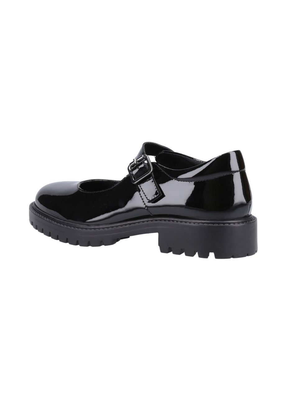 Hush Puppies Black Aurora Patent Senior Shoe