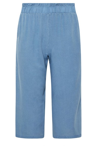 PixieGirl Petite Blue Acid Wash Cropped Trousers