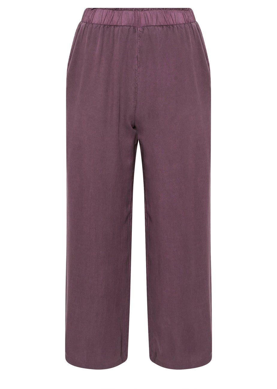PixieGirl Petite Purple Acid Wash Wide Leg Trousers