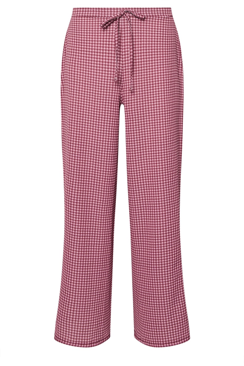 PixieGirl Petite Pink Gingham Wide Leg Trousers