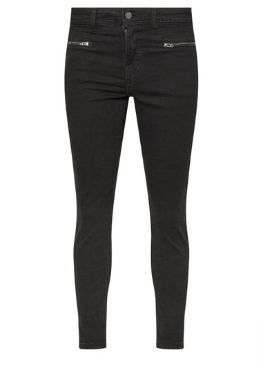 PixieGirl Petite Black Stretch Zip Pocket Skinny Jeans