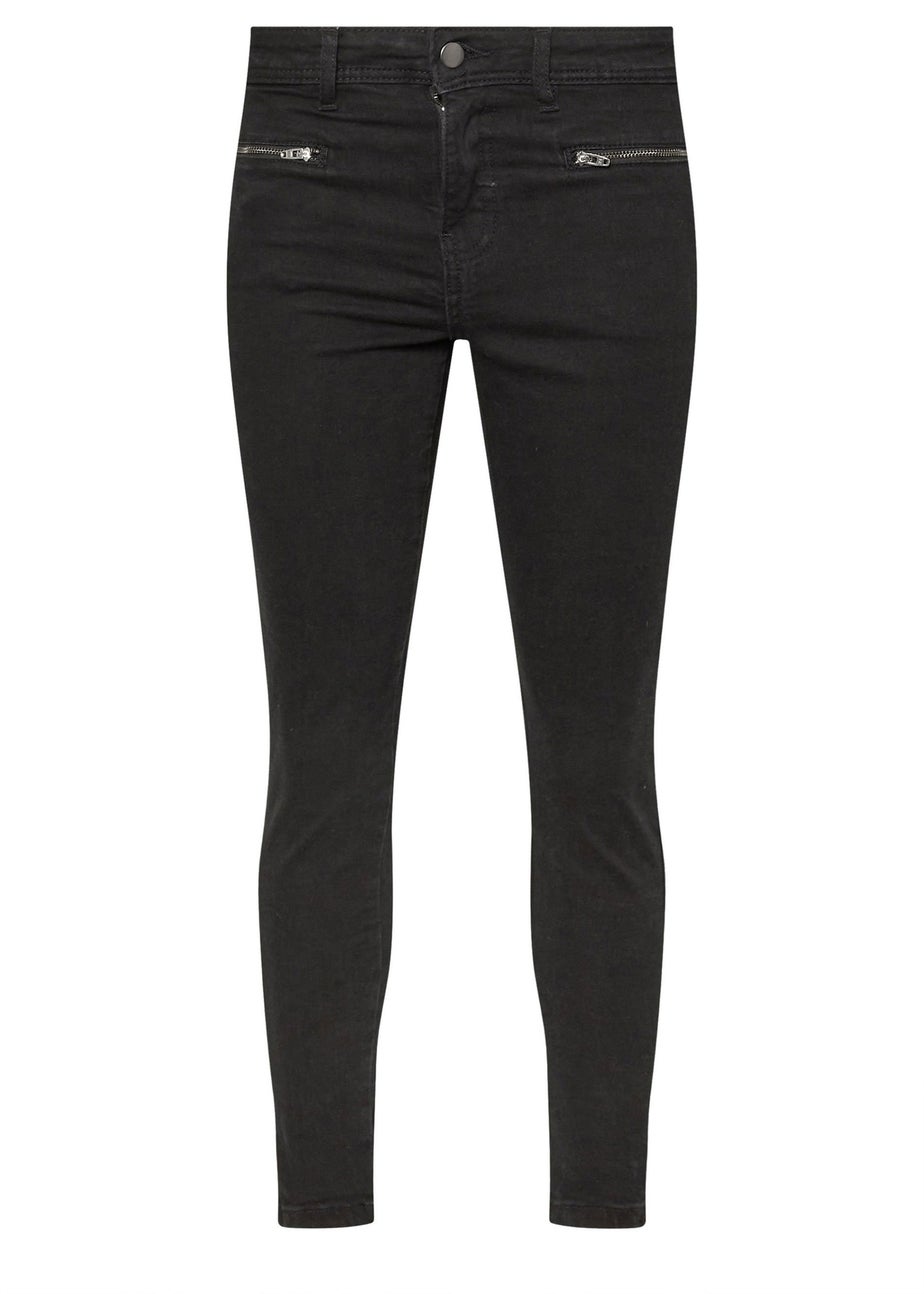 PixieGirl Petite Black Stretch Zip Pocket Skinny Jeans