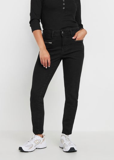 PixieGirl Petite Black Stretch Zip Pocket Skinny Jeans