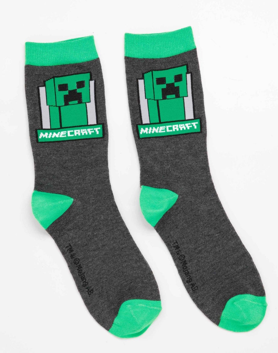 Minecraft Green Creeper Graphic Mug & Sock Gift Set