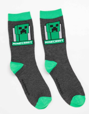 Minecraft Green Creeper Graphic Mug & Sock Gift Set