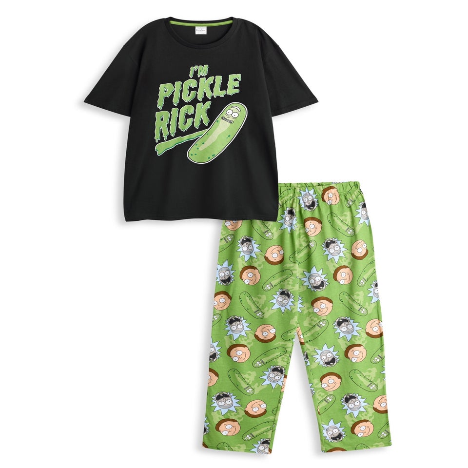 Rick & Morty Adults Multi Coloured Pickle Rick Pyjama Set