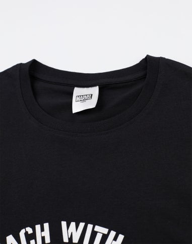 Vanilla Underground Marvel Adults Black Venom Short Sleeve Long Leg Pyjama Set