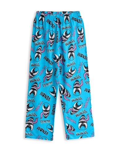 Vanilla Underground Marvel Adults Black Venom Short Sleeve Long Leg Pyjama Set